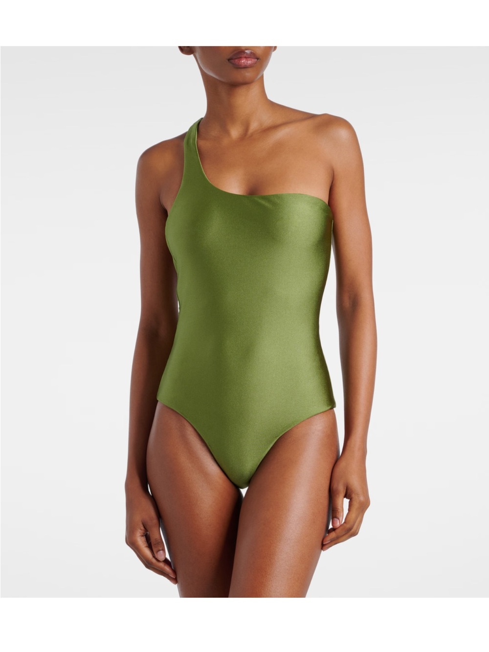 Jade One-Shoulder Olive Green Swimsuit